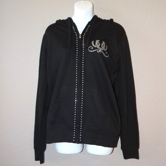 Genuine Ranch Brand Embellished Cowgirl Hoodie Sweatshirt Size Medium - Picture 1 of 9